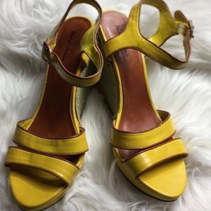 Yellow Wedges Sandals 👡